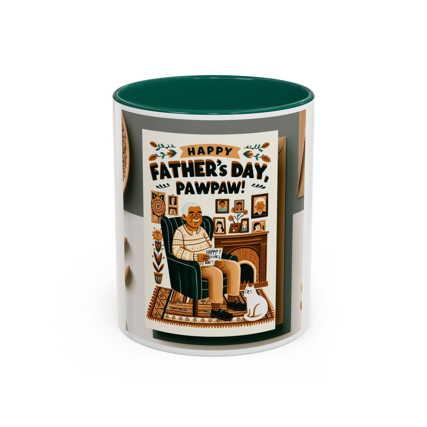 Colorful Father's Day Mug, Gift for Pawpaw, Coffee Cup for Grandfather, Fun Kitchen Decor, Personalized Drinkware