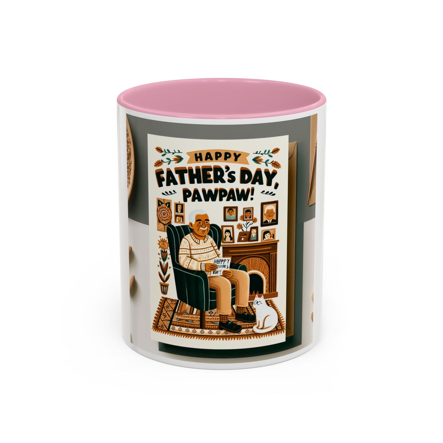 Colorful Father's Day Mug, Gift for Pawpaw, Coffee Cup for Grandfather, Fun Kitchen Decor, Personalized Drinkware