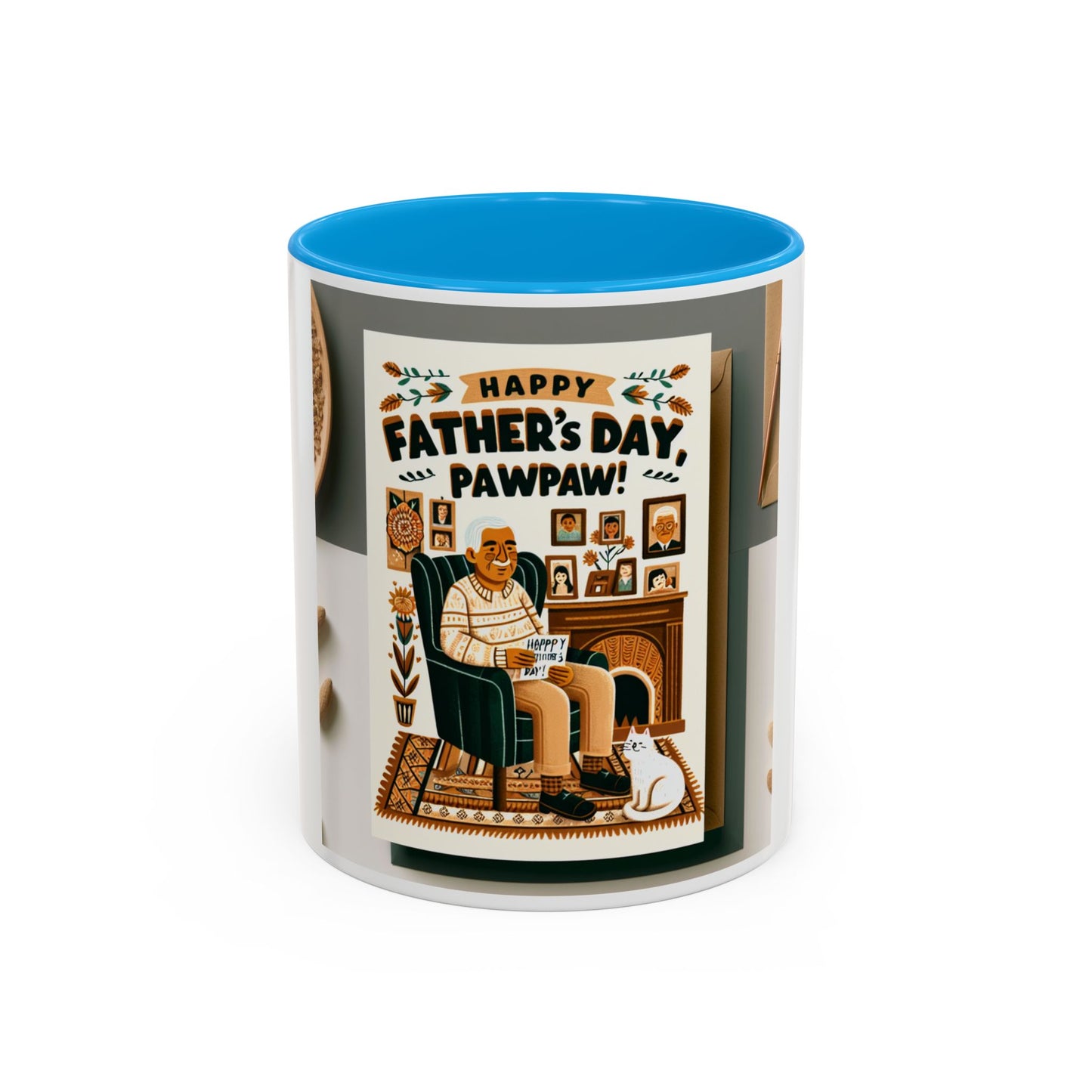 Colorful Father's Day Mug, Gift for Pawpaw, Coffee Cup for Grandfather, Fun Kitchen Decor, Personalized Drinkware