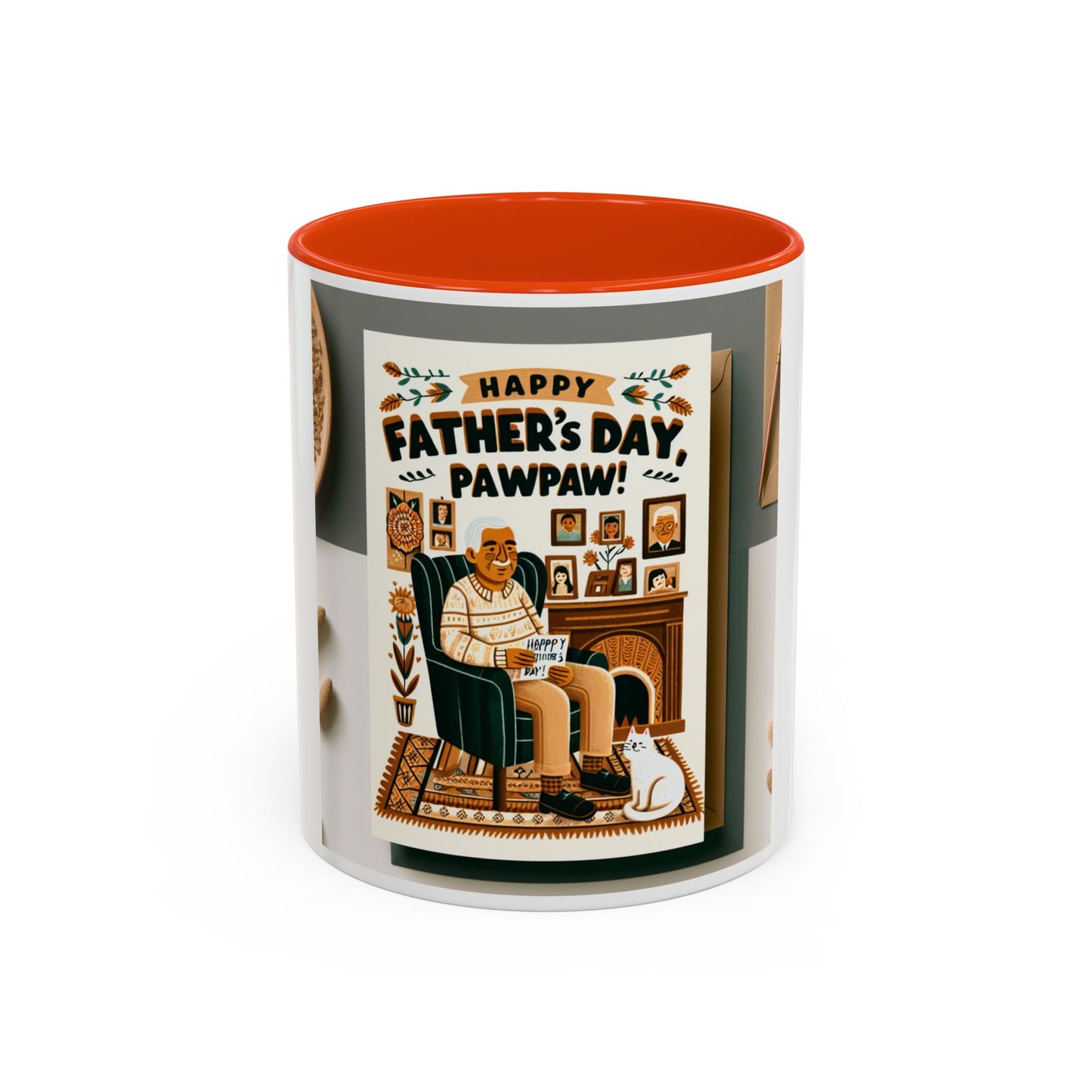 Colorful Father's Day Mug, Gift for Pawpaw, Coffee Cup for Grandfather, Fun Kitchen Decor, Personalized Drinkware