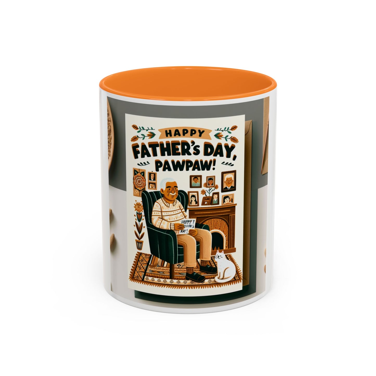 Colorful Father's Day Mug, Gift for Pawpaw, Coffee Cup for Grandfather, Fun Kitchen Decor, Personalized Drinkware