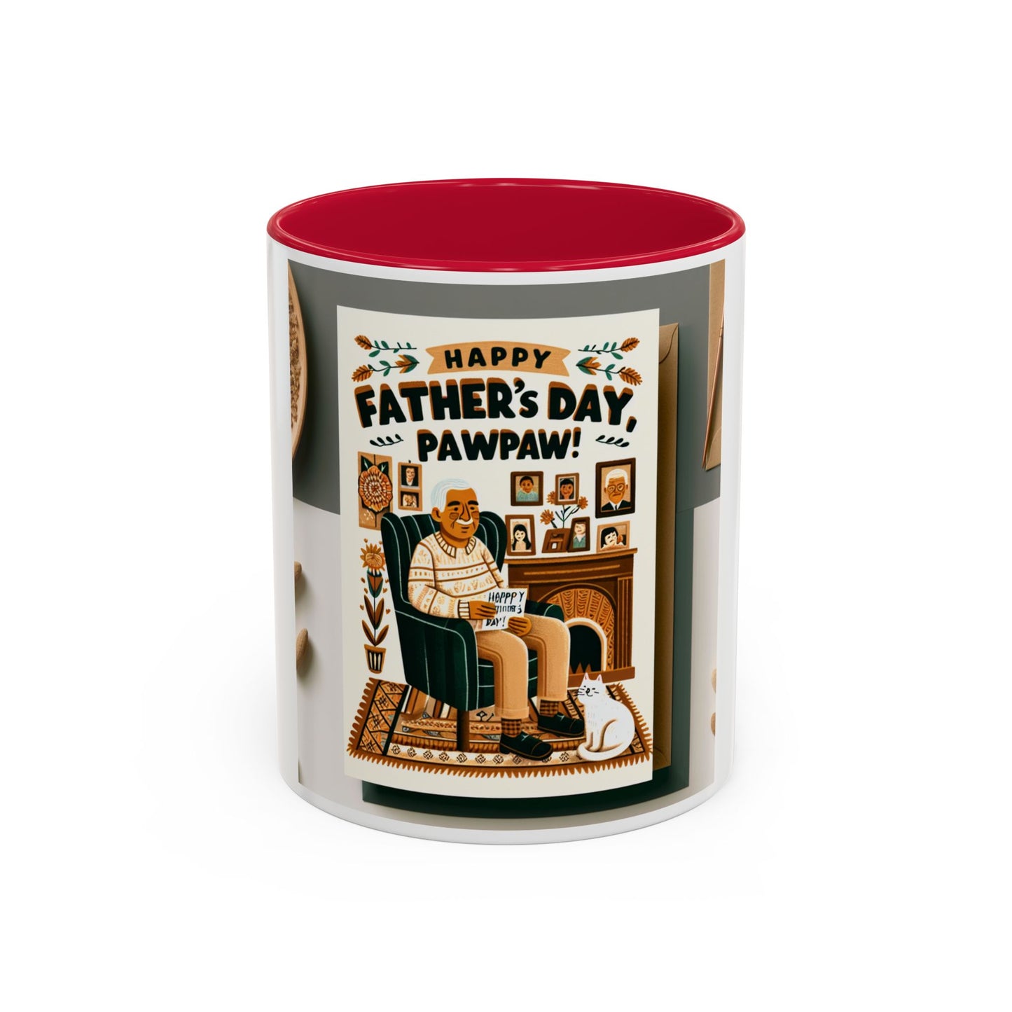 Colorful Father's Day Mug, Gift for Pawpaw, Coffee Cup for Grandfather, Fun Kitchen Decor, Personalized Drinkware