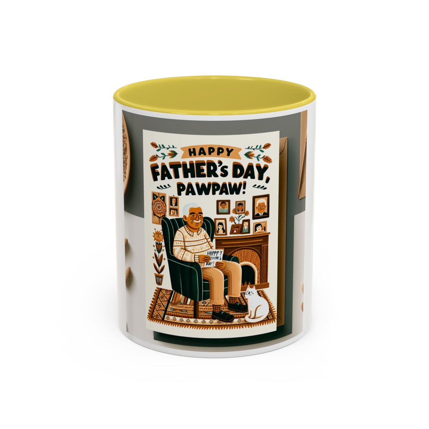 Colorful Father's Day Mug, Gift for Pawpaw, Coffee Cup for Grandfather, Fun Kitchen Decor, Personalized Drinkware